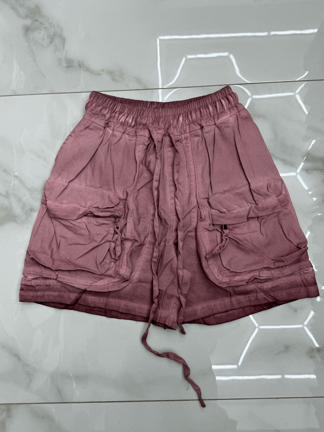 Pantaloncini oversize premium BAMBINO stone wash Rosa