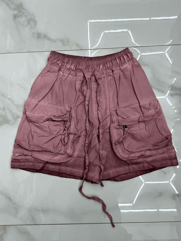 Pantaloncini oversize premium BAMBINO stone wash Rosa