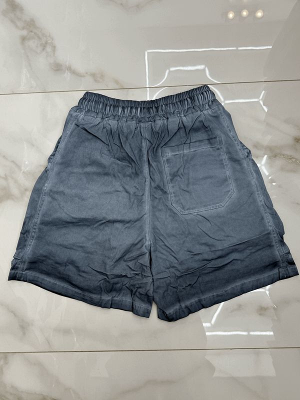 Pantaloncini oversize premium BAMBINO stone wash Celeste