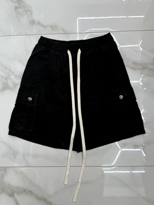 Pantaloncini oversize premium BAMBINO tasconi laterali nero