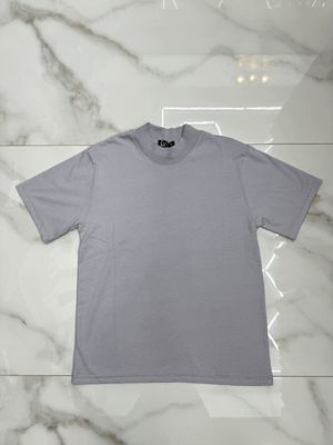T-shirt tinta unita oversize BAMBINO grigio ghiaccio