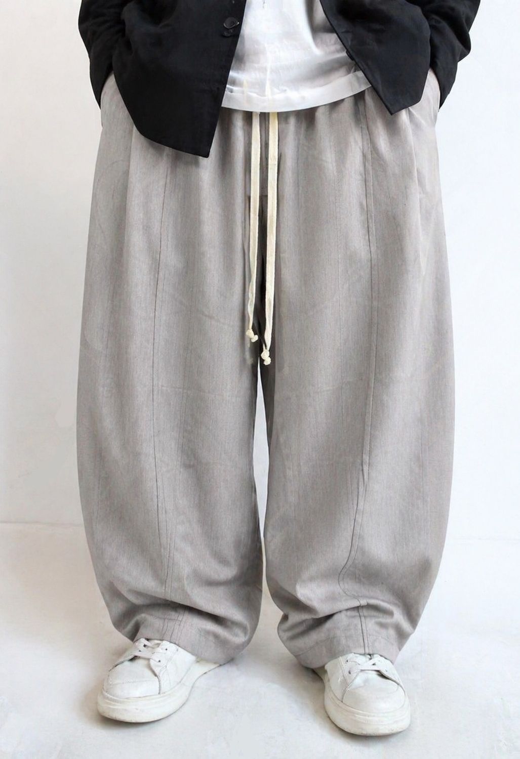 Pantalone elegante BALLOON FIT grigio