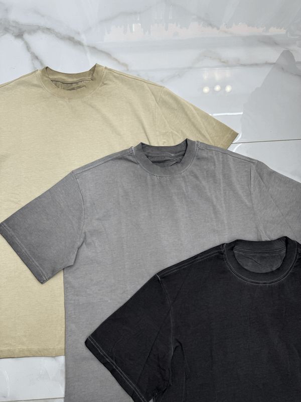 t shirt semi oversize stone wash Premium 3 colori