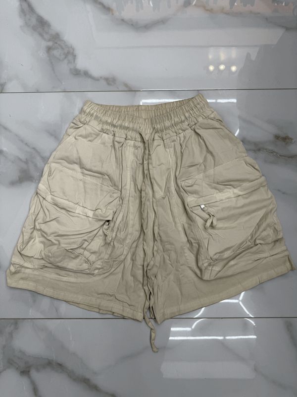 Pantaloncini cargo con tasconi Premium stone wash beige