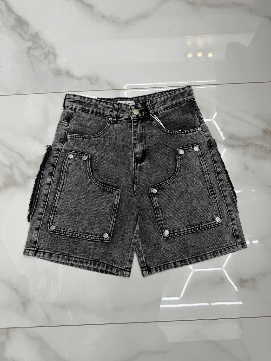 Jeans con tasconi BAMBINO grigio e nero