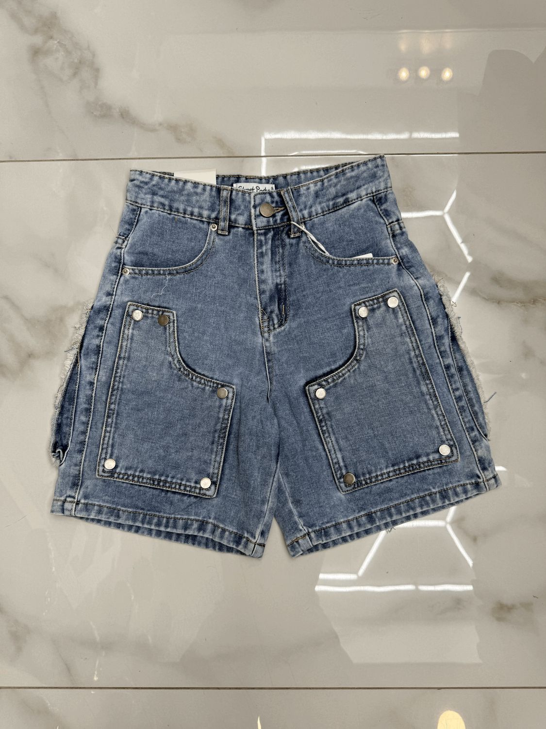 Jeans con tasconi BAMBINO celeste