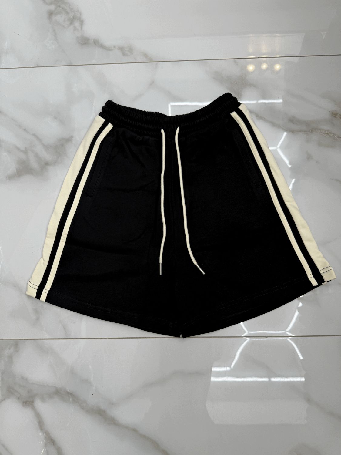 Pantaloncini tuta con strisce laterali BAMBINO nero
