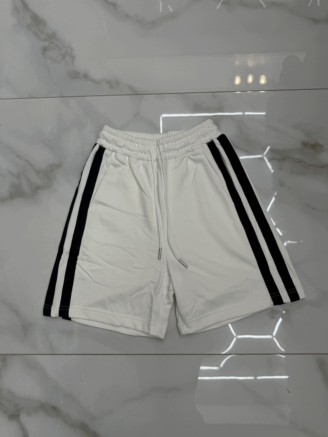 Pantaloncini tuta con strisce laterali BAMBINO bianco
