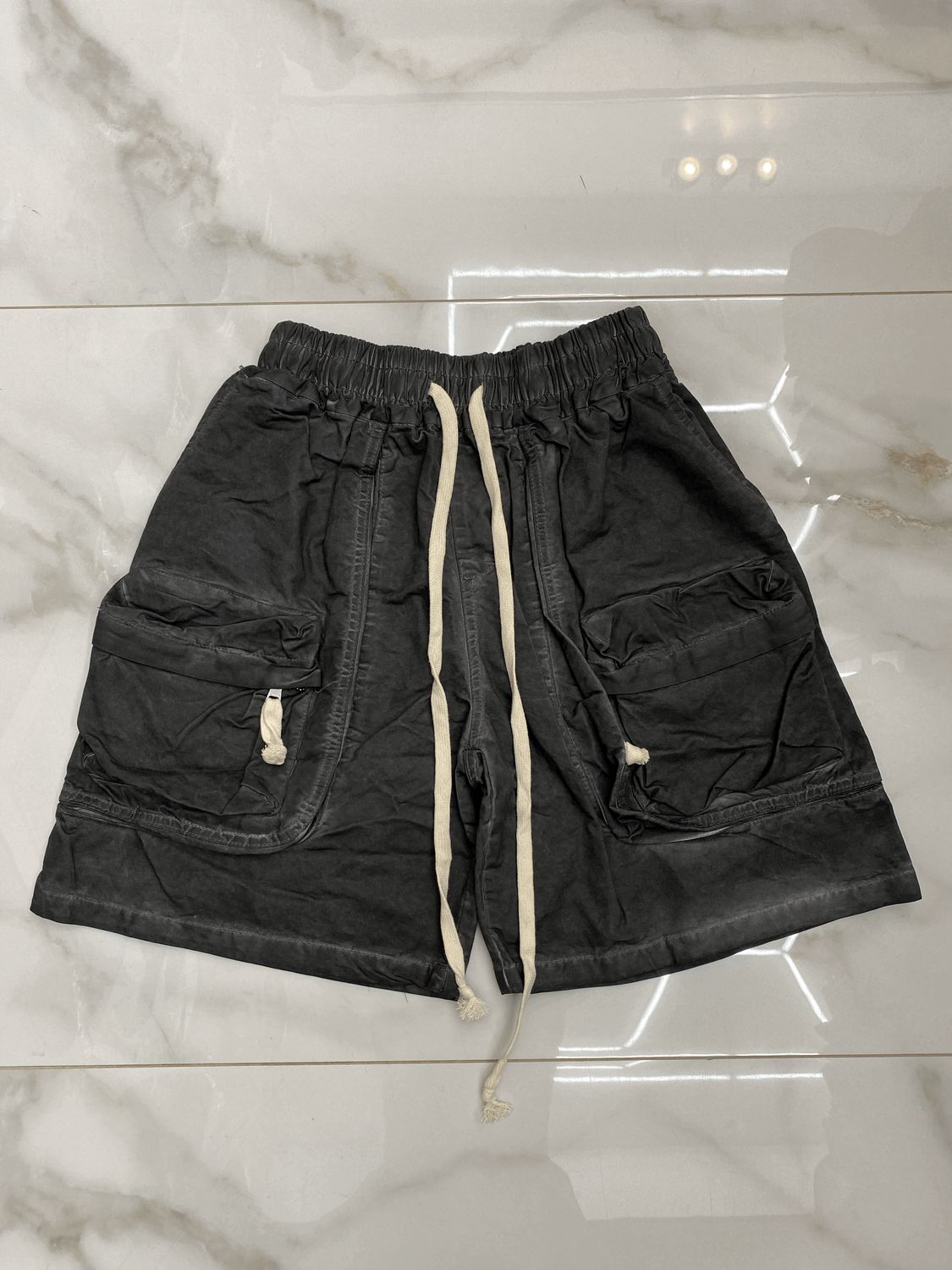 Pantaloncini oversize premium stone wash BAMBINO piombo Pantaloncini oversize premium stone wash BAMBINO piombo