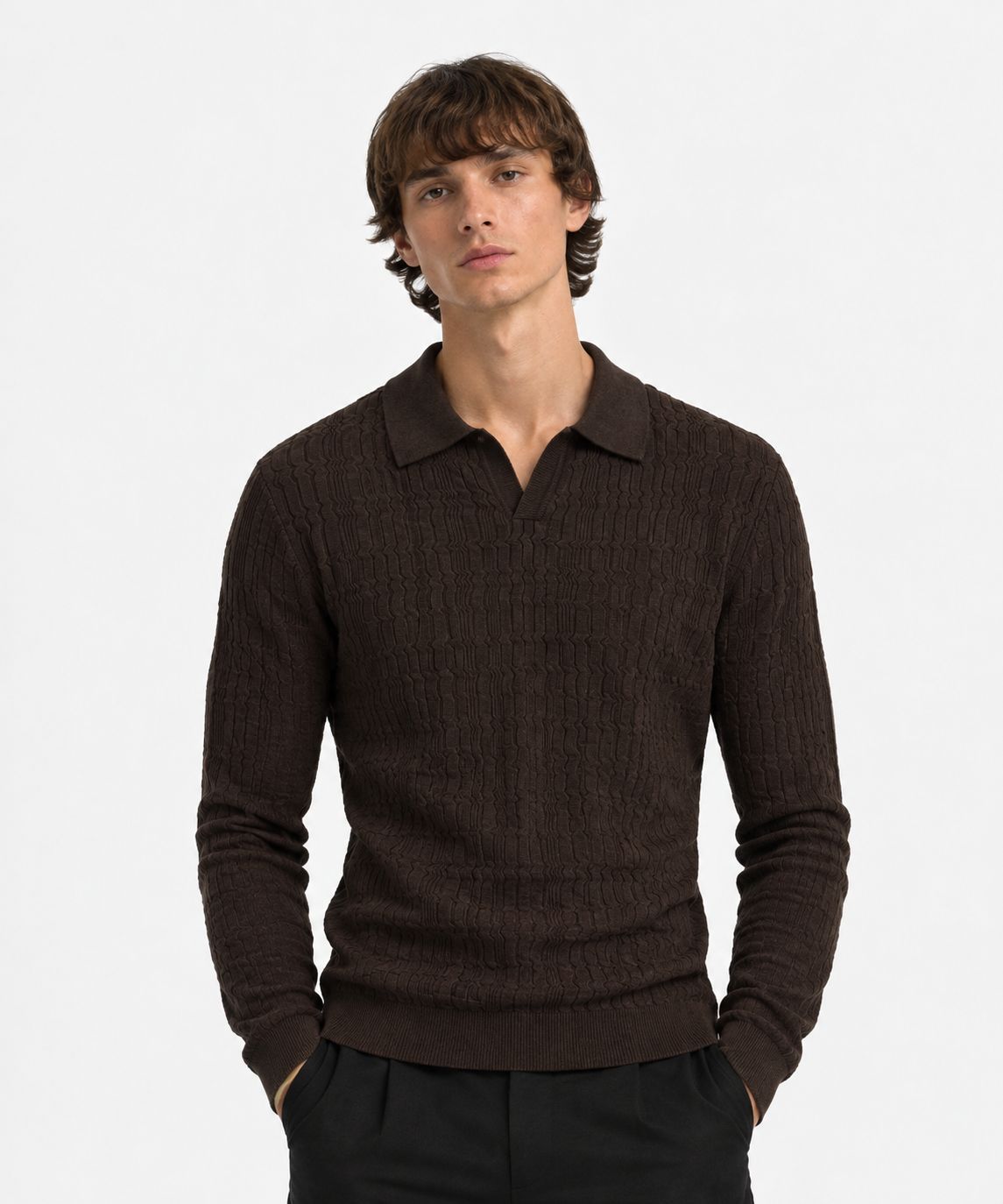 Polo regular Premium con scollo a V