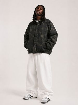 Giacca oversize camo verde scuro Giacca oversize camo verde scuro