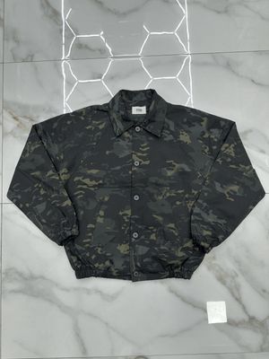 Giacca oversize camo verde scuro