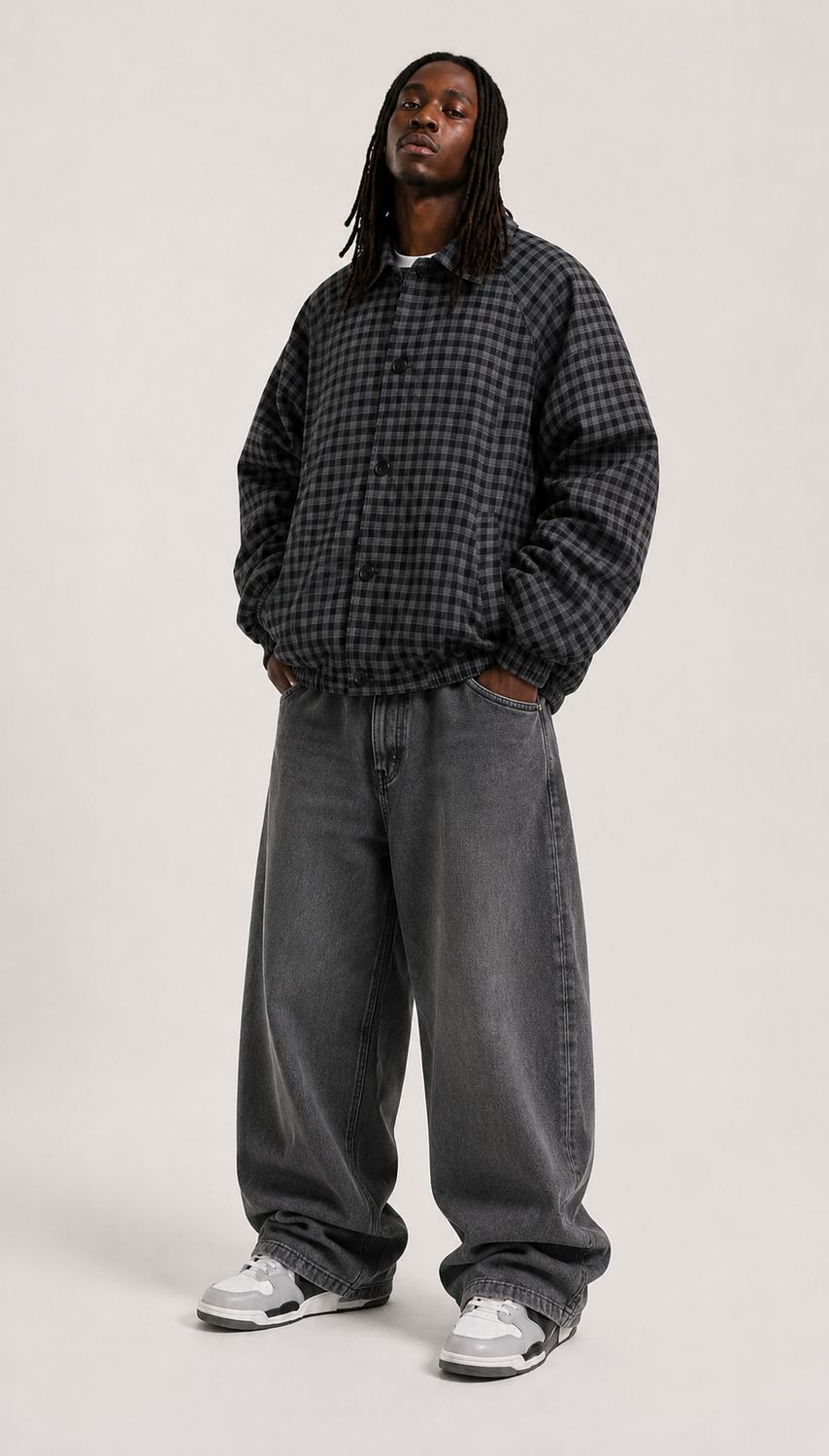Giacca a quadri oversize