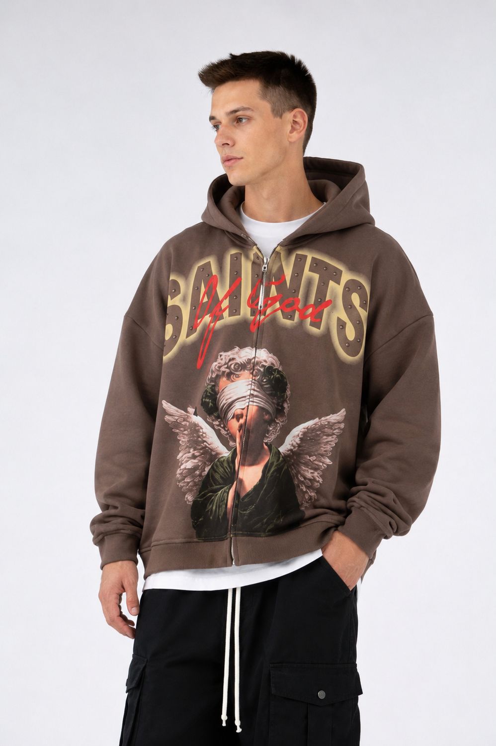 Felpa 'SAINTS' marrone
