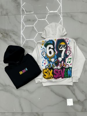Felpa BAMBINO con cappuccio e stampa 'sixseven'