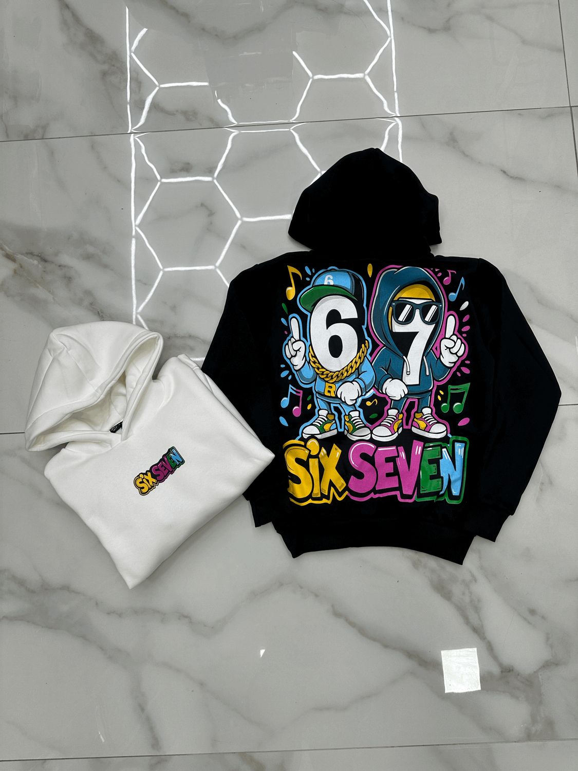 Felpa BAMBINO con cappuccio e stampa 'sixseven'