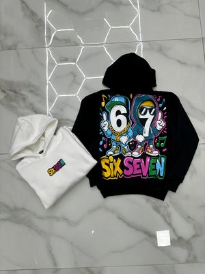 Felpa BAMBINO con cappuccio e stampa 'sixseven'