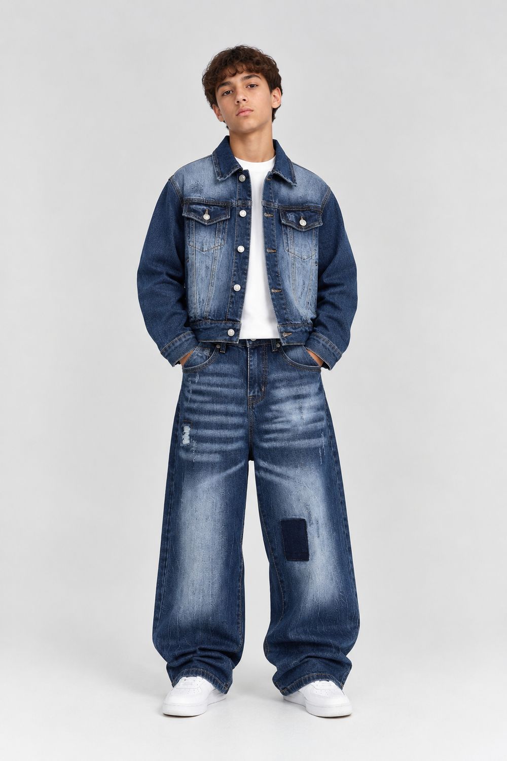 Completo jeans oversize BAMBINO Completo jeans oversize BAMBINO