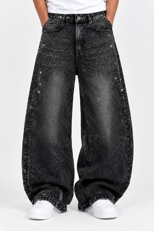 Jeans Balloon strass BAMBINO
