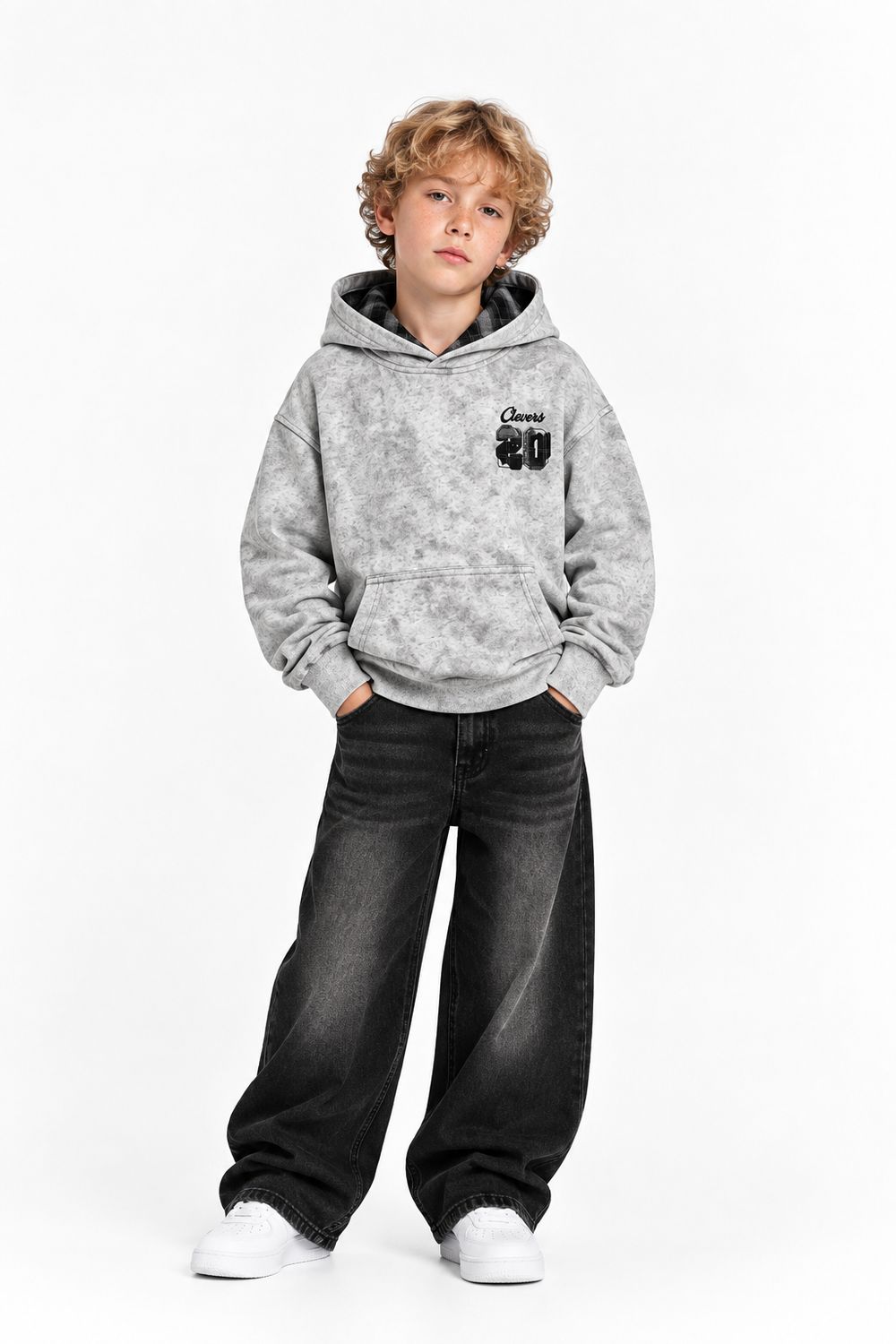 Felpa clevers grigio BAMBINO Felpa clevers grigio BAMBINO