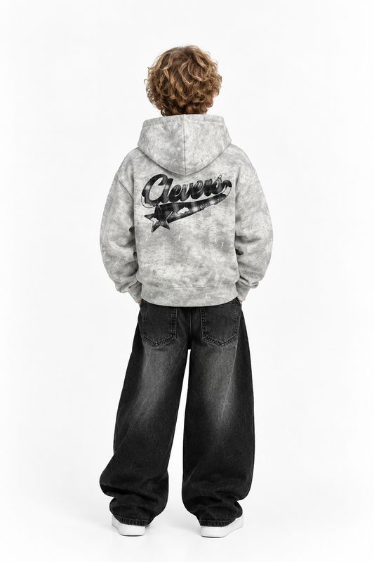 Felpa clevers grigio BAMBINO