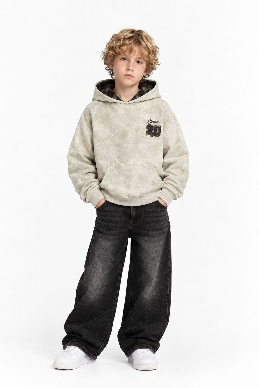 Felpa clevers beige BAMBINO