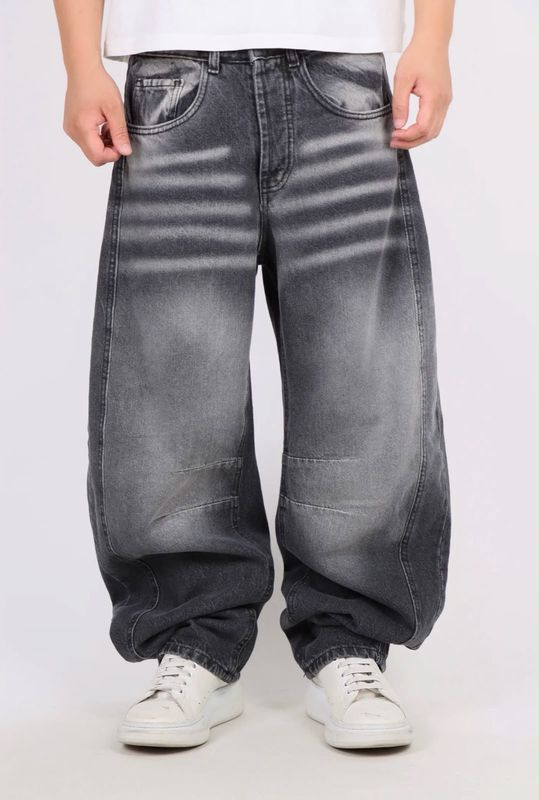 Pantaloni Jeans Baggy slavati