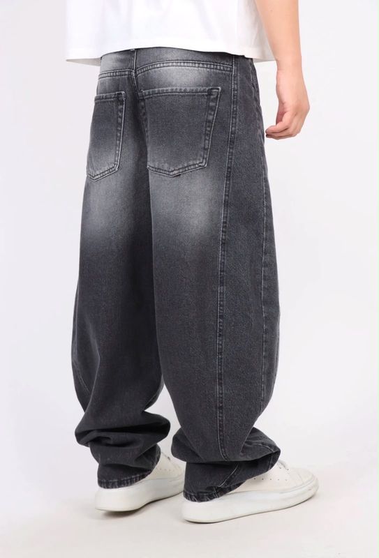 Pantaloni Jeans Baggy slavati