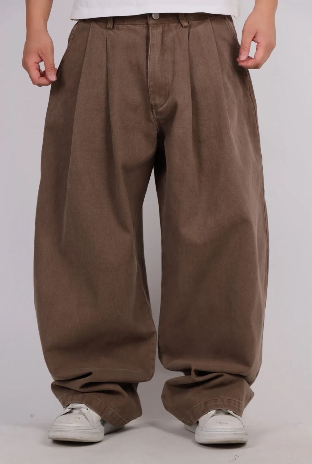 Pantaloni Jeans Balloon con pence