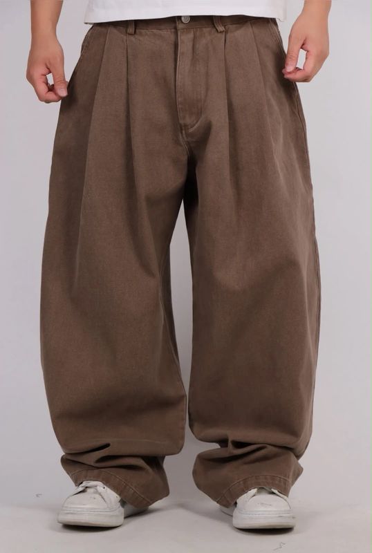 Pantaloni Jeans Balloon con pence