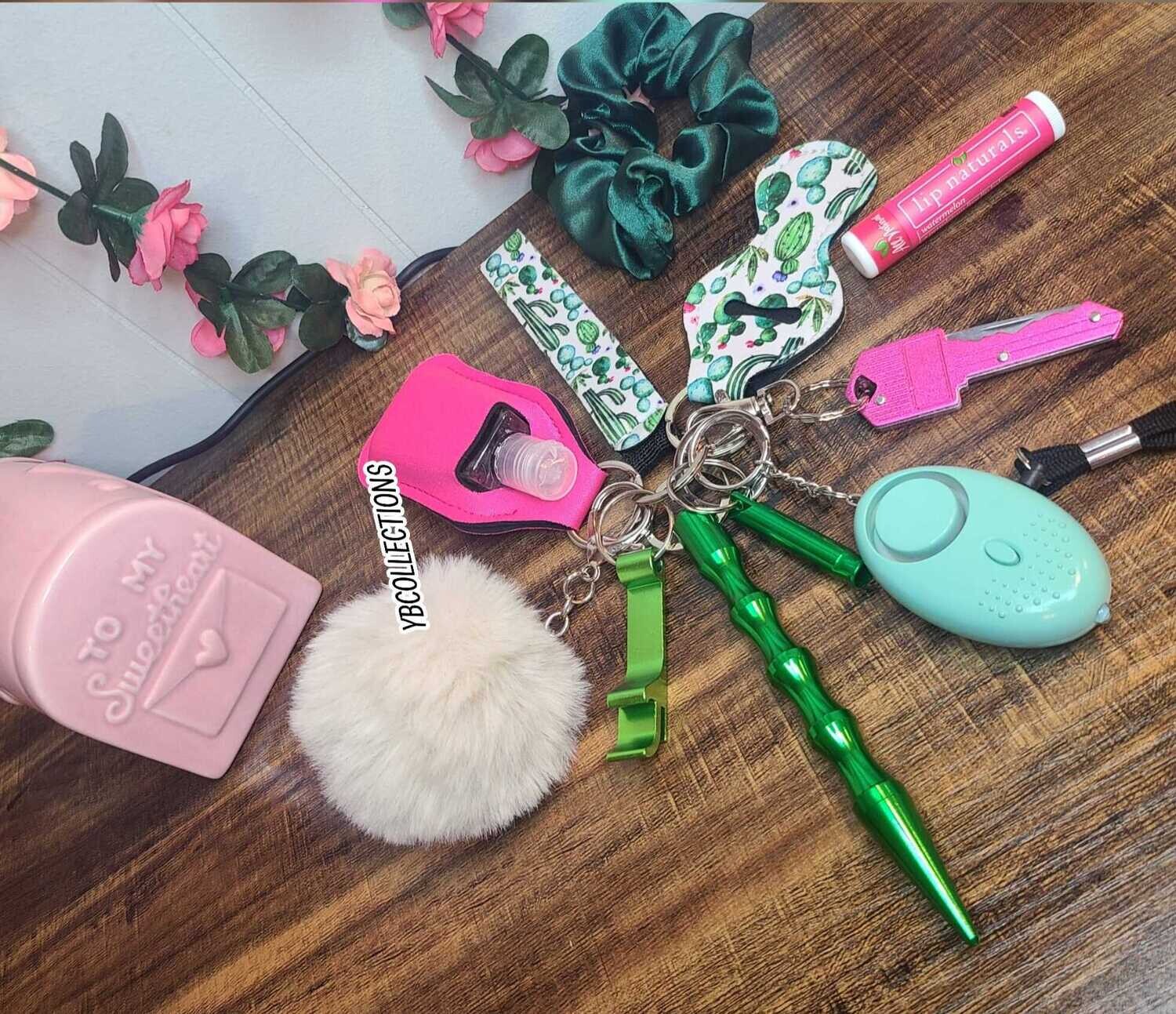cactus self defense keychain set
