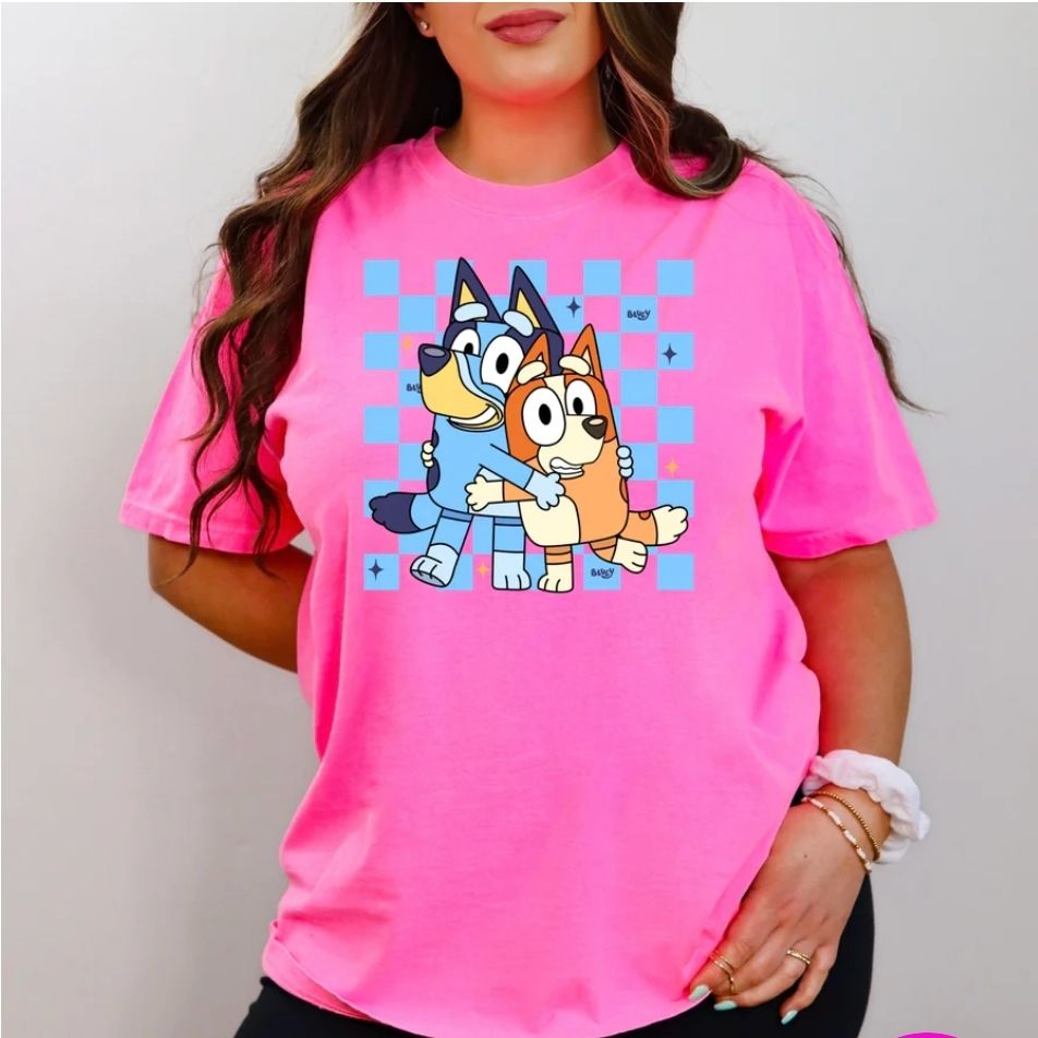 Checkered Blue Dog