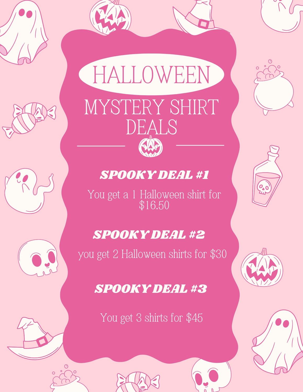 Halloween Mystery Shirt Deals