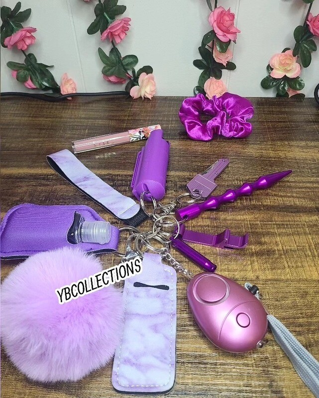 "Amethyst" Fully Loaded self defense keychain set