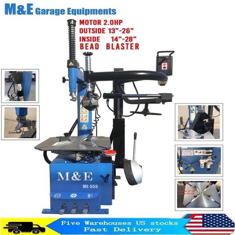 M&amp;E Tire changer Machine Motor 2.0HP ME-T555 Garage Equipment
