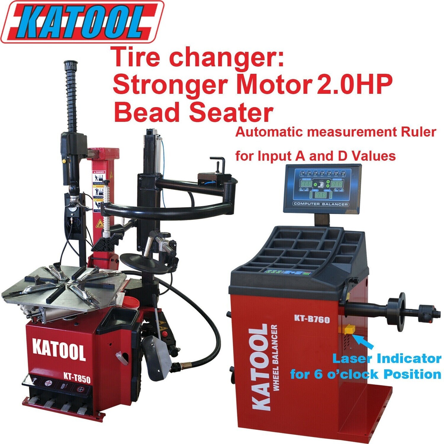 Tire changer KT-T850 &amp; Wheel balancer KT-B760