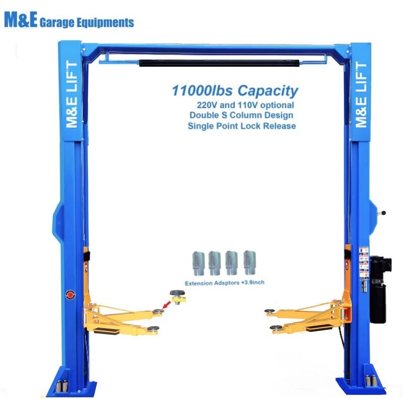 Single Lock Release Two Post Lift 11000lbsAuto Lift Hoist Free Shipping