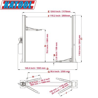 Two Post Lift Auto Lift 10000lbs