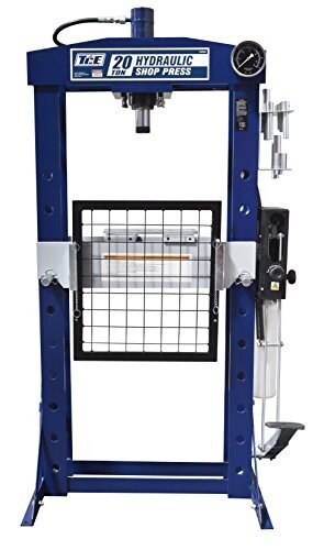 TCE TCE20030 Torin Steel H-Frame Hydraulic Garage/Shop Floor Press with Hand and Foot Pump Pedal, 20 Ton 