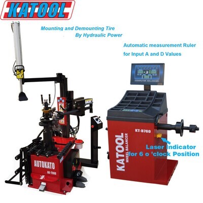 Cambiador de neumáticos AK-T900 2.0HP Balanceador de ruedas de motor KT-B760
