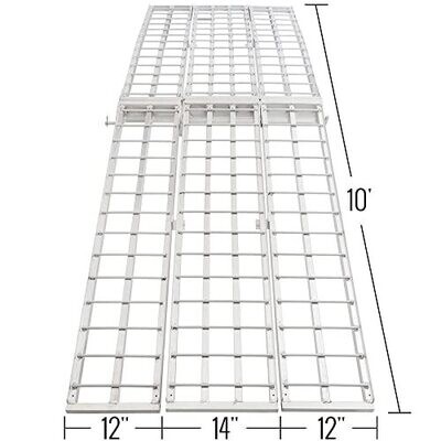 Black Widow MF-12038 Aluminum 10&#39; Folding Arched Folding Motorcycle Ramp