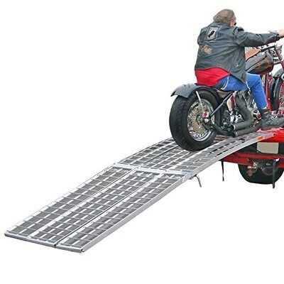 Black Widow MF-12038 Rampa plegable plegable para motocicleta arqueada de aluminio de 10 &#39;