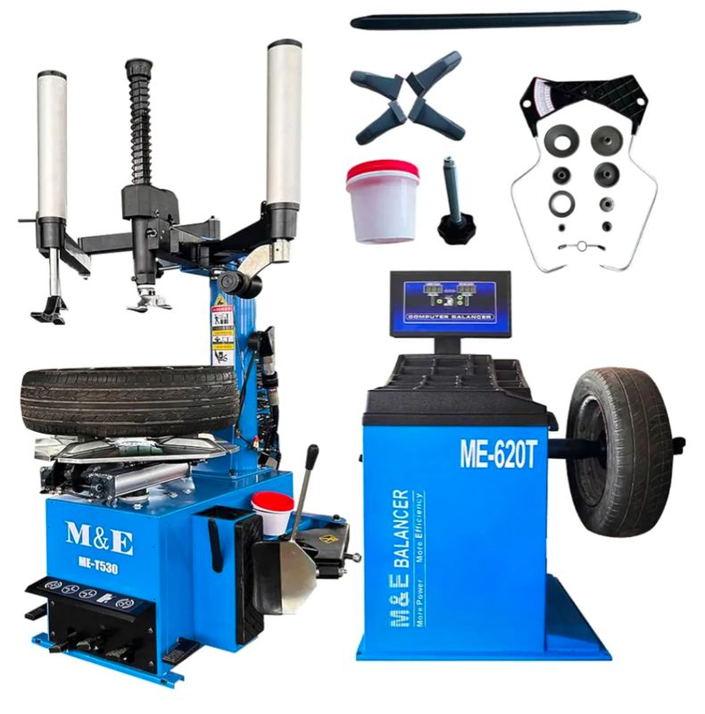 ME-T530z Bead Blaster 2.0HP Wheel Machine Tire Changers, Wheel Balancer ME-B620 With Motorcycle Attachments