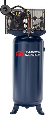 CAMPBELL HAUSFELD 60 Gallon Vertical Air Compressor 230V, 3.7 HP, 175 PSI - Ideal for Home Improvement Projects, Reliable Air Compressors CAMPBELL HAUSFELD 60 Gallon Vertical Air Compressor 230V, 3.7 HP, 175 PSI - Ideal for Home Improvement Projects, Reliable Air Compressors
