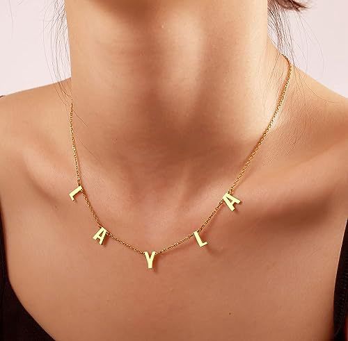 Bespoke Name Necklace Personalized 1–10 Letter Jewelry