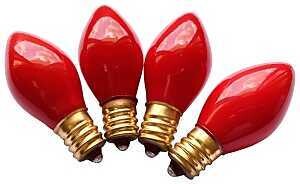 BULBS REPL C7 CERAMC RED 4PK