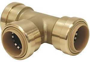 PIPE TEE BRASS PUSH-FIT 3/4IN