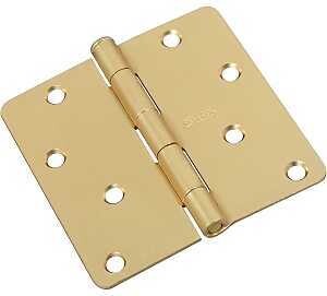 HINGE DOOR STN BRASS 4IN