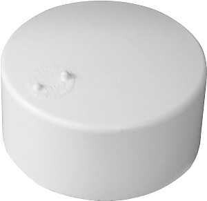 PIPE CAP SEWER HUB PVC WHT 3IN