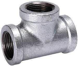 PIPE TEE GALV THREADED 3IN